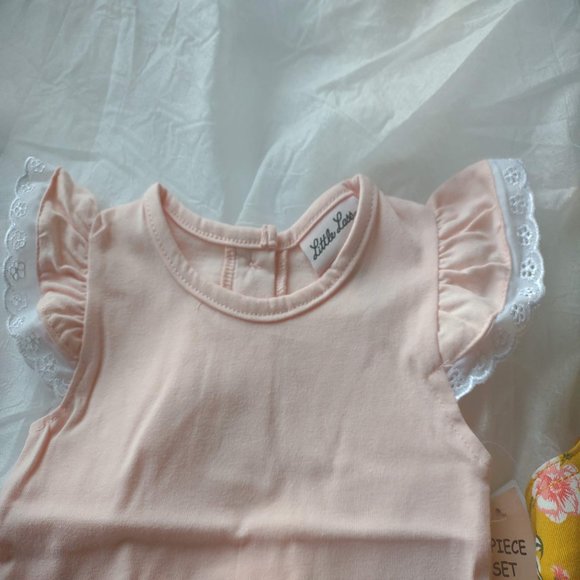 Little Lass Baby Girls 2pc Onesie Top and Jumper Set NEW - Picture 7 of 9
